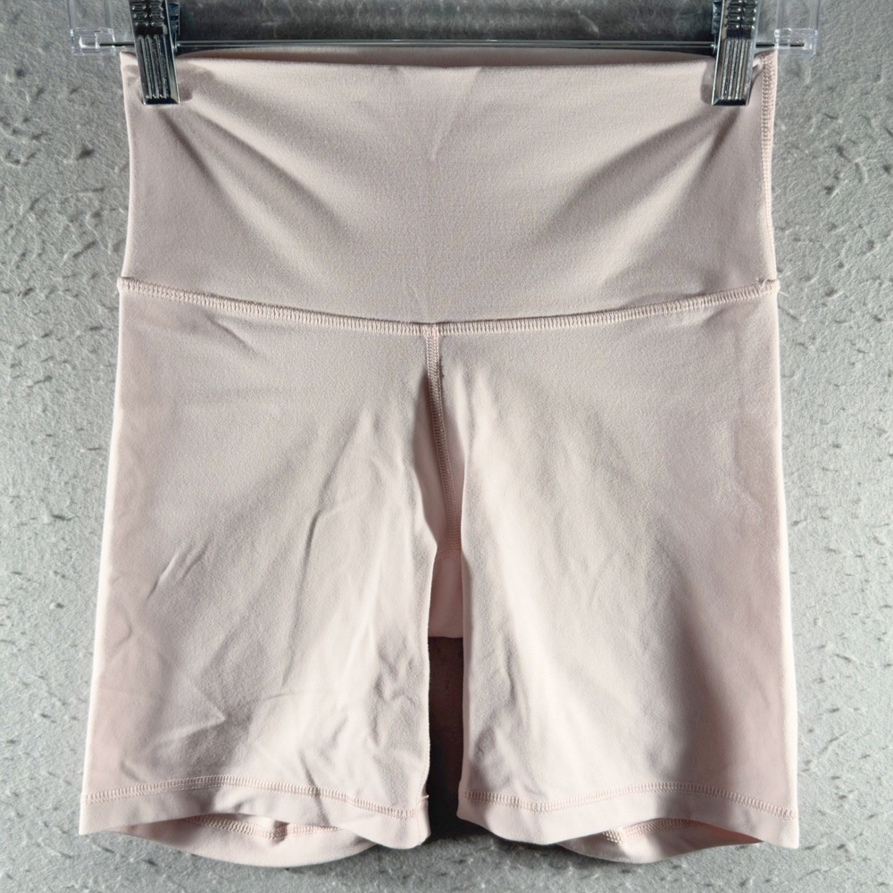 3073 | Tna Aritzia High Waisted Athletic Biker Shorts Light Pink Women S